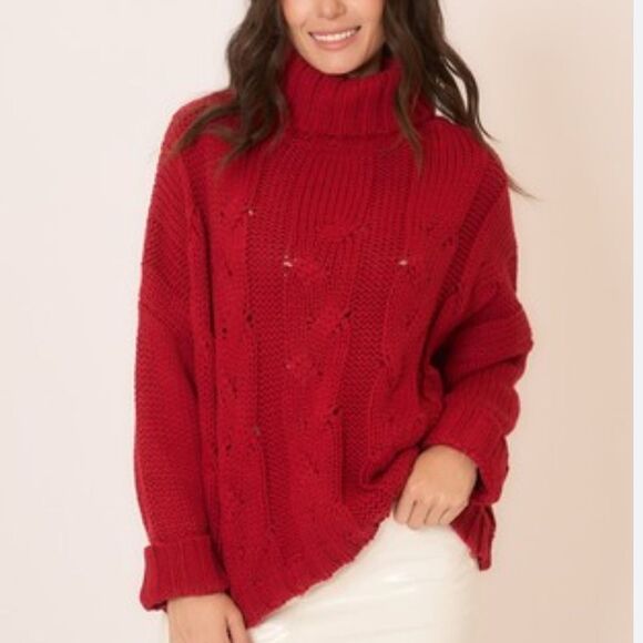 Cozy Co by Cozy Casual Running Back To You Sweater Cranberry 1X/2X NWT in packag - Picture 1 of 6